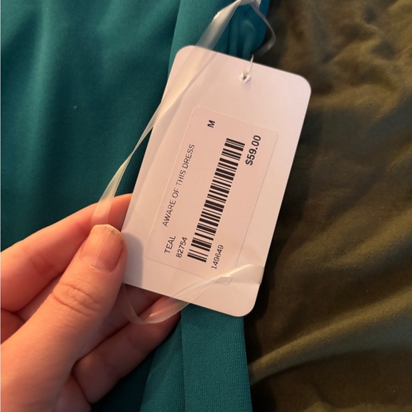 Blue Floor Length Dress Never Worn - Picture 3 of 4